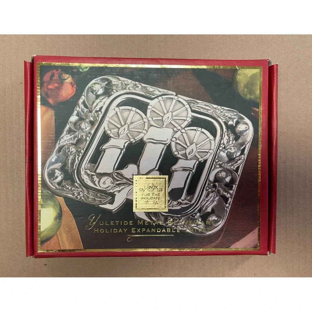 Lenox Yuletide Metal Serveware‎ Holiday Expandable Trivet – New in Open Box